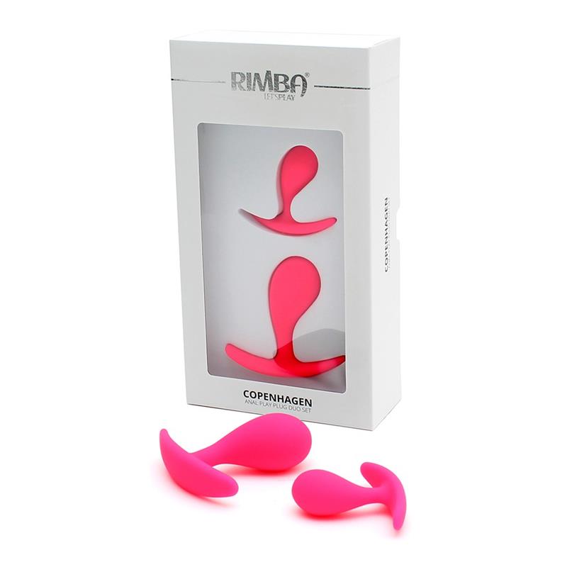 Set De 2 Plugs Anales Anatómicos Copenhagen Rosa