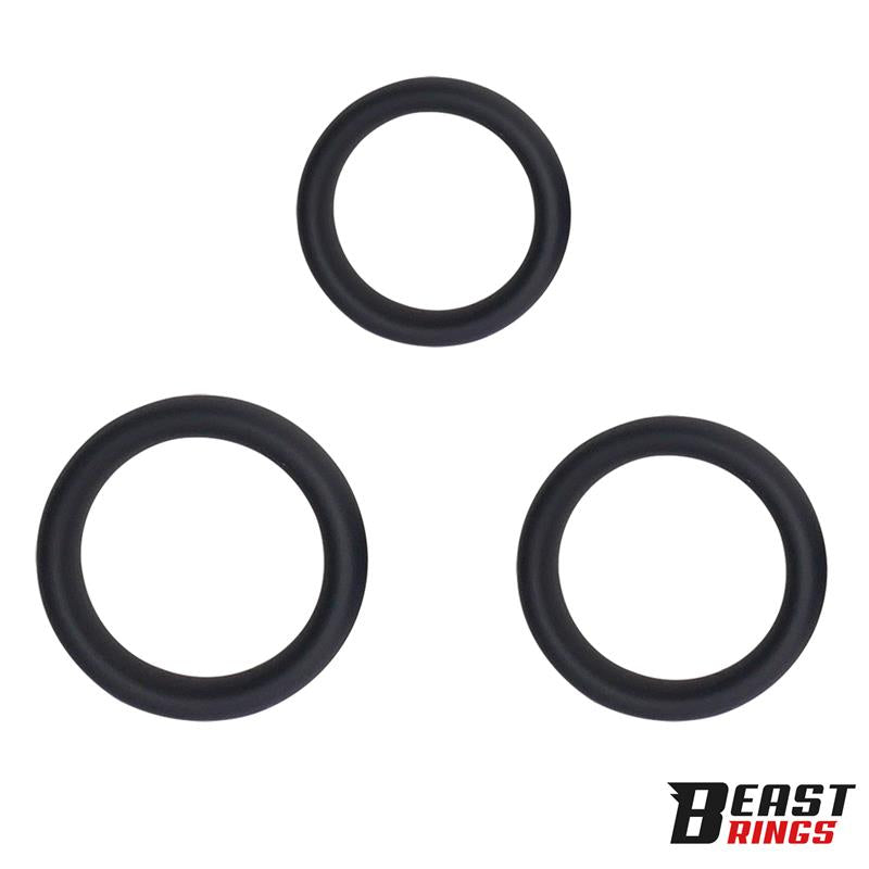 Set De 3 Anillos Para El Pene Silicona S, M Y L