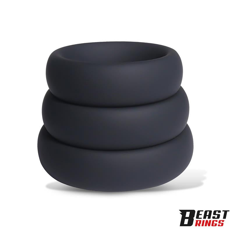 Set De 3 Anillos Para El Pene Silicona S, M Y L
