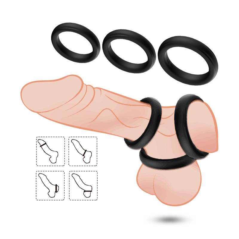 Set De 3 Anillos Para El Pene