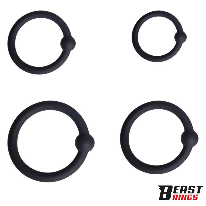 Set De 4 Anillos Para El Pene Silicona