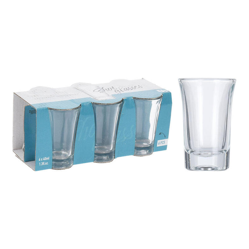 Set De 6 Vasos De Cristal 40ml