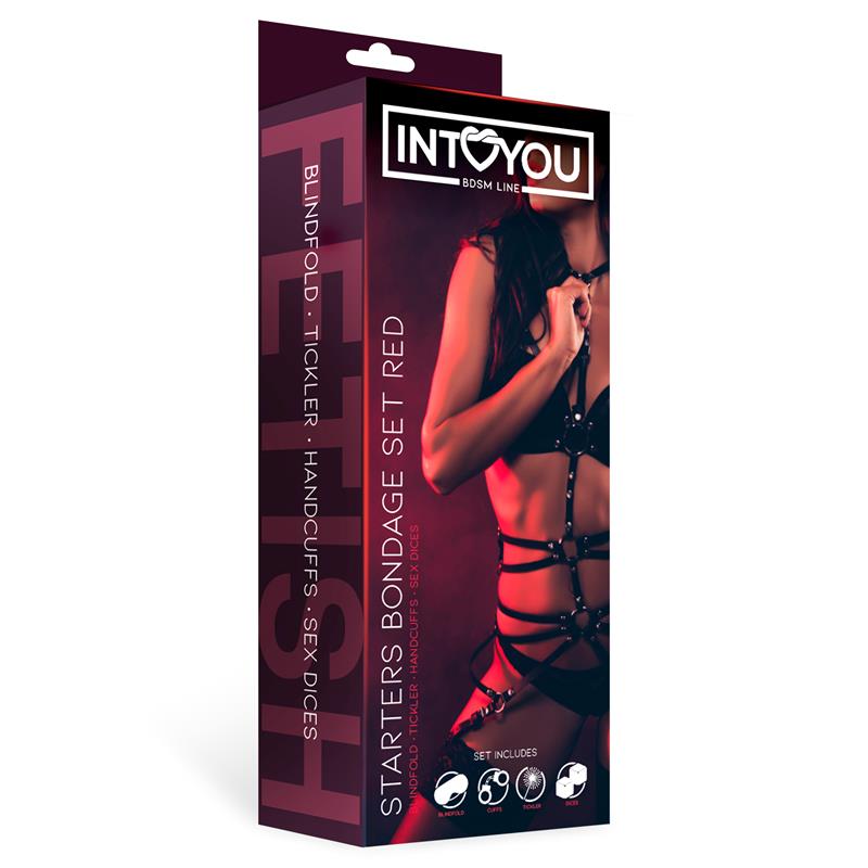 Set De Bondage Para Principiantes Starters 4 Piezas Rojo