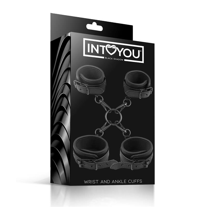 Set De Esposas Para Tobillos Y Muñecas Cuero Vegano