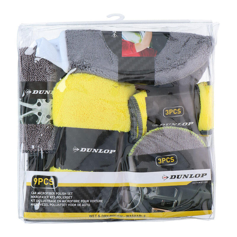 Set De Limpieza Para Coches/Motos 9 Piezas Dunlop