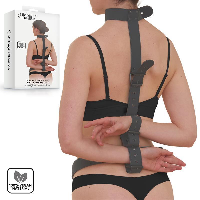 Set De Restricciones Con Collar Y Esposas