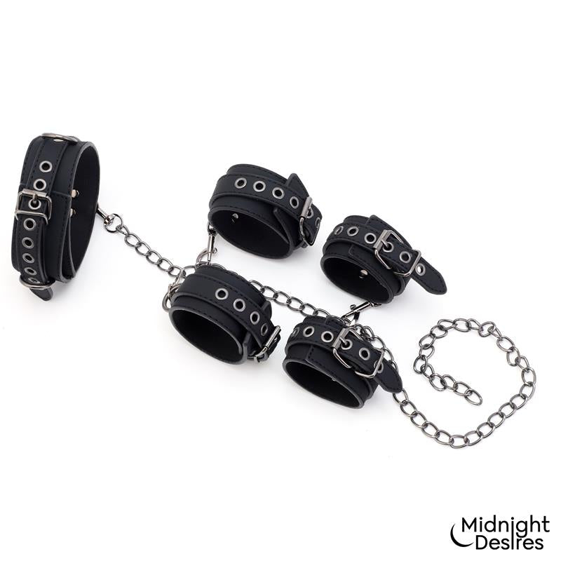 Set De Restricciones Con Collar Y Esposas