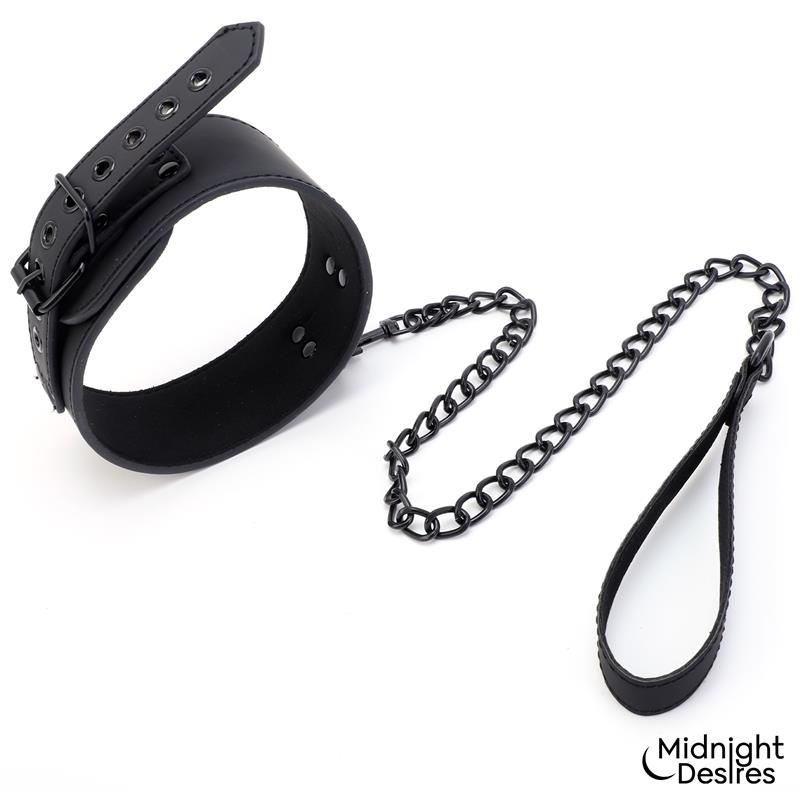 Set De Restricciones Con Esposas Y Collar Con Correa