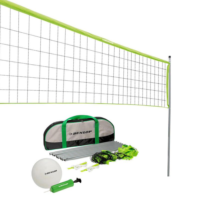Set De Voley Playa Con Red, Pelota E Inflador Dunlop