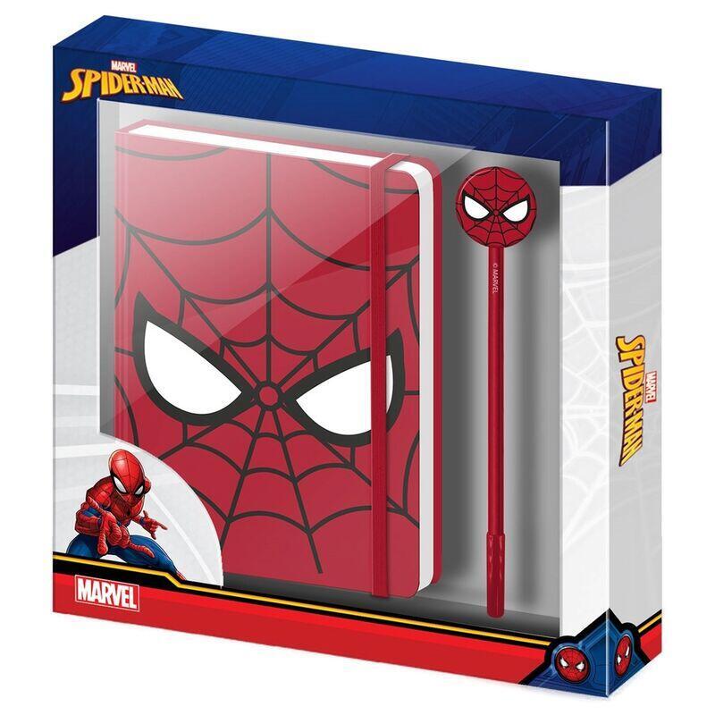 Set Diario + Boligrafo Spiderman Marvel