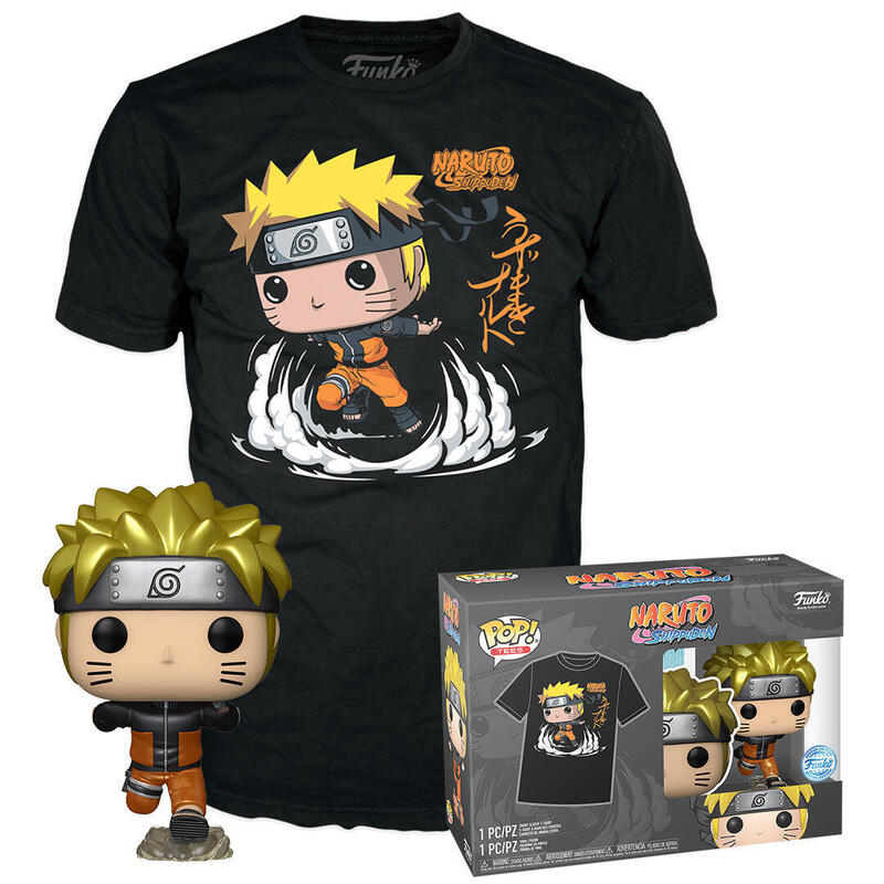 Set Figura Pop & Tee Naruto Shippuden Exclusive Talla Xl