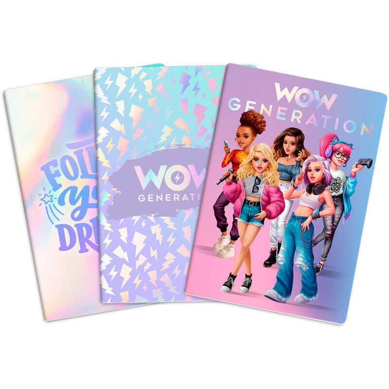 Set Libretas Pack De 6 Unidades A5 Wow Generation