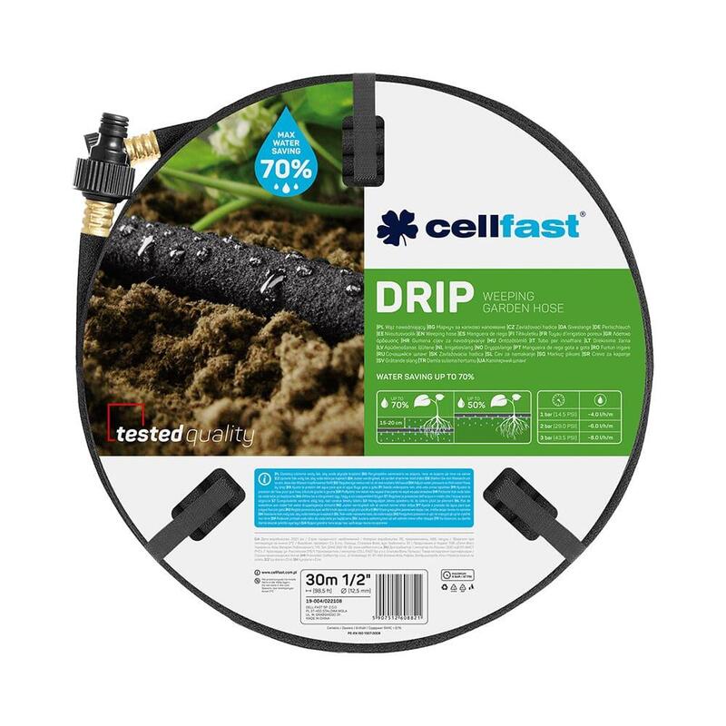 Set Manguera Porosa Riego Por Goteo 12,5mm X 30m Cellfast
