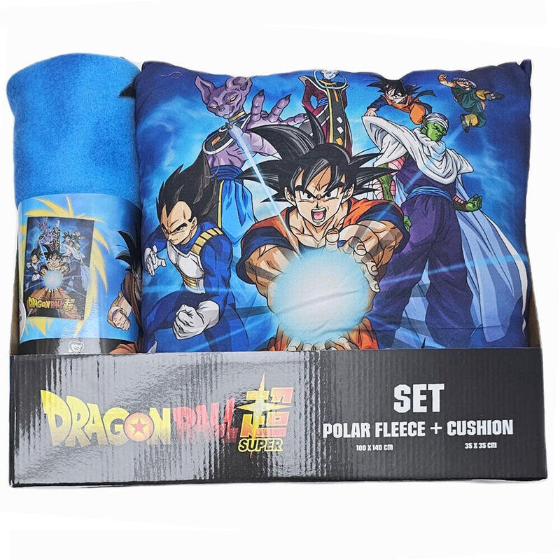 Set Manta Polar + Cojin Dragon Ball Super
