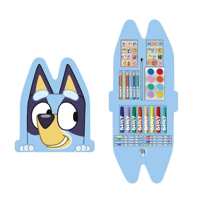 Set Papeleria Coloreable Bluey