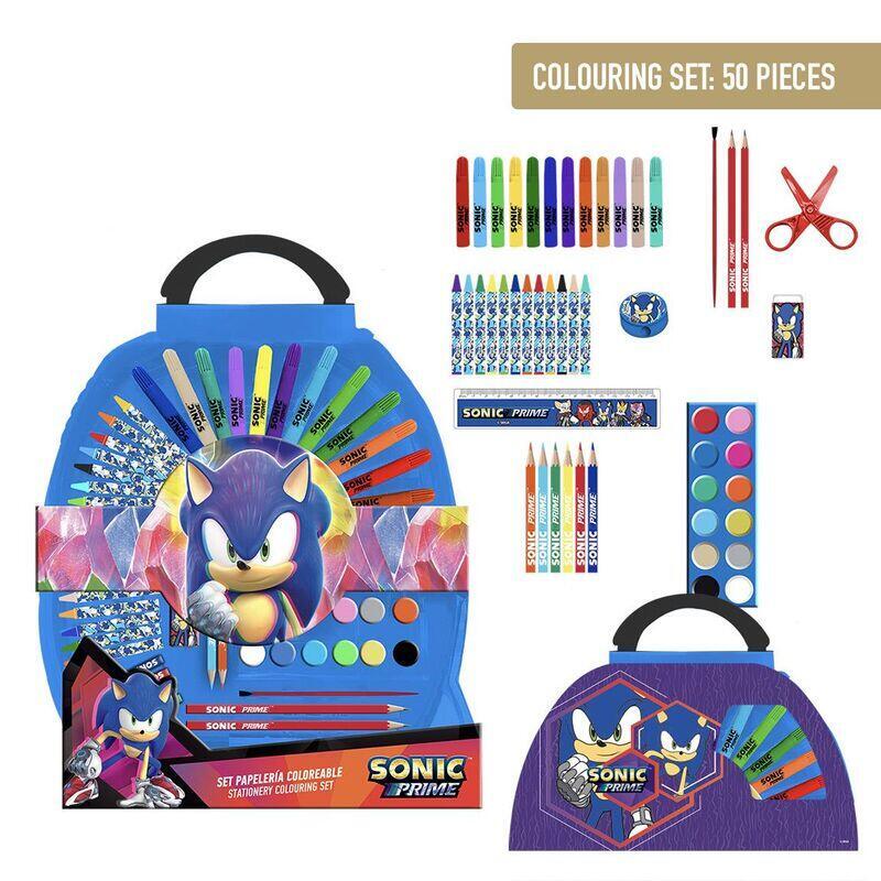 Set Papeleria Sonic Prime 50pzs