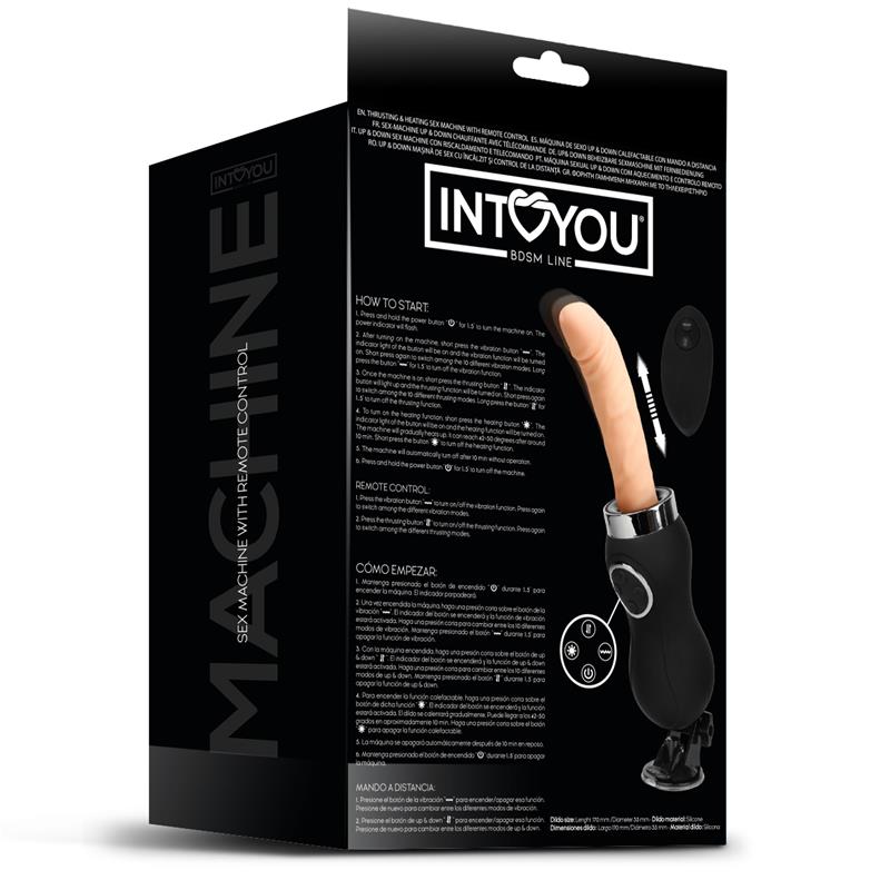 Sex Machine Vibración, Thrusting Y Calor Control Remoto Usb