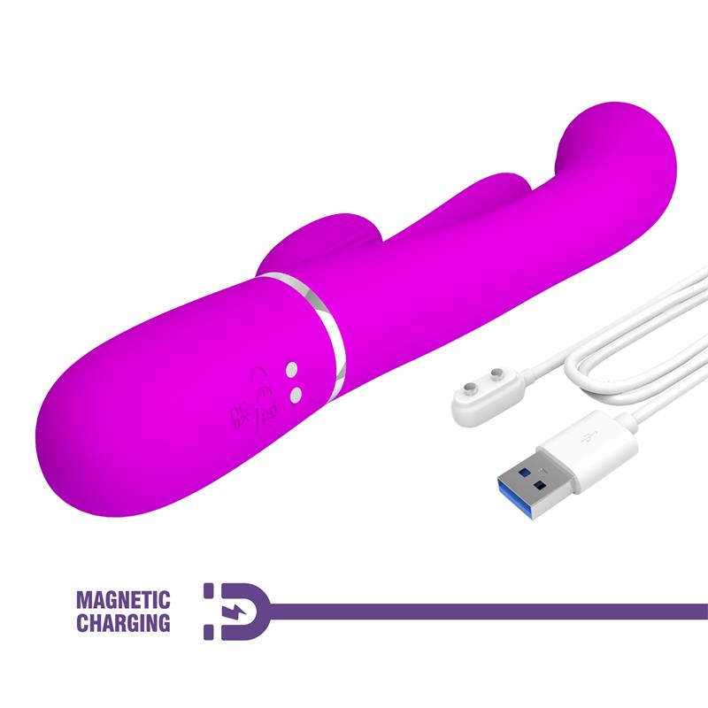 Pretty Love - Shania Triple Vibrador Rabbit Multifunción Rosa