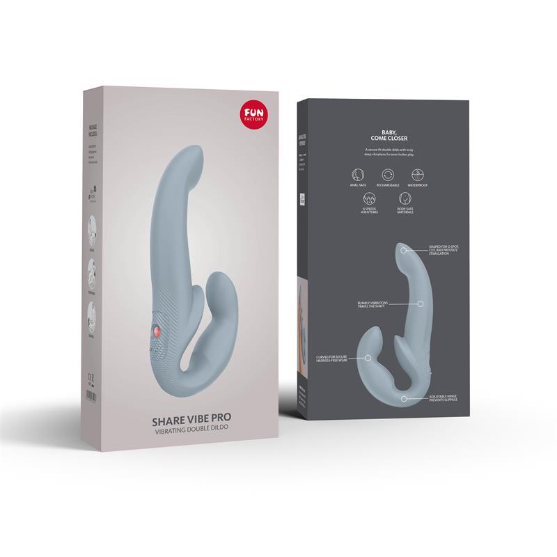 Vibrador Doble Fun Factory Share Vibe Pro  Gris