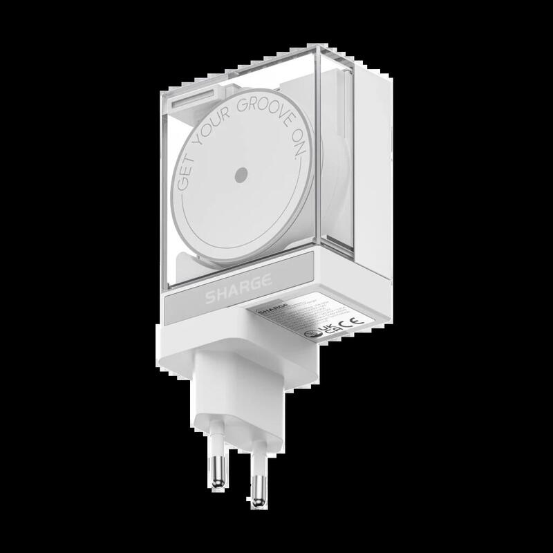 Sharge Retráctil 65w Con Cable Integrado - Cargador Gan Dual Pd 3.0