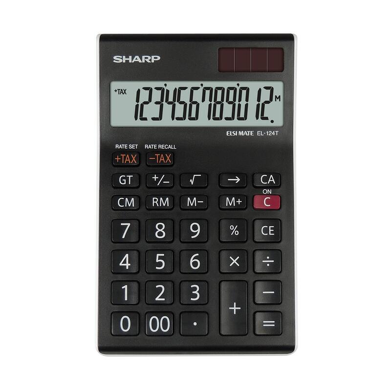 Sharp Calculadora De Sobremesa Anzeigend El-124 Twh Solar/ Battery