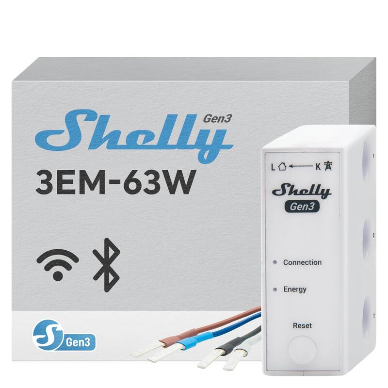 Shelly Relé "3em-63w Gen3" Contador Eléctrico