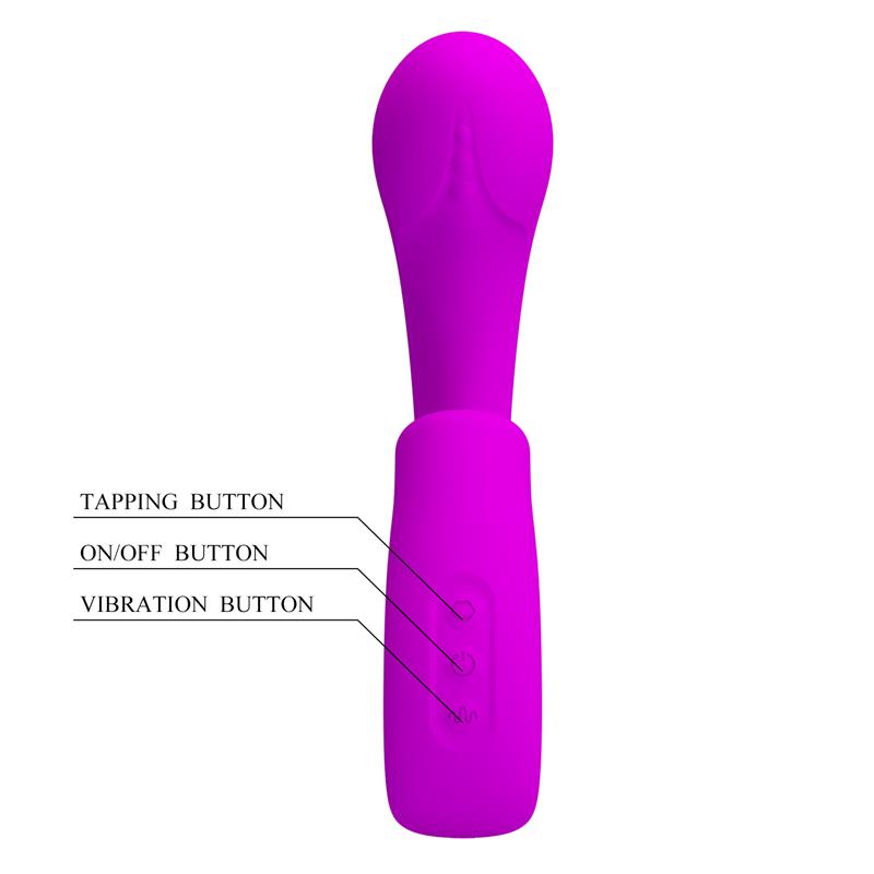 Pretty Love - Sibel Vibrador Punto G + Estimulador Clítoris 10 Vibraciones Morado