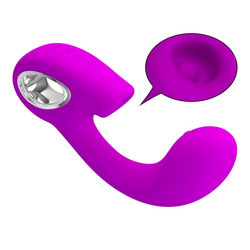 Pretty Love - Sibel Vibrador Punto G + Estimulador Clítoris 10 Vibraciones Morado