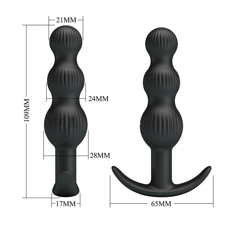 Pretty Love - Sidney Vibrador Anal 10 Vibraciones Negro