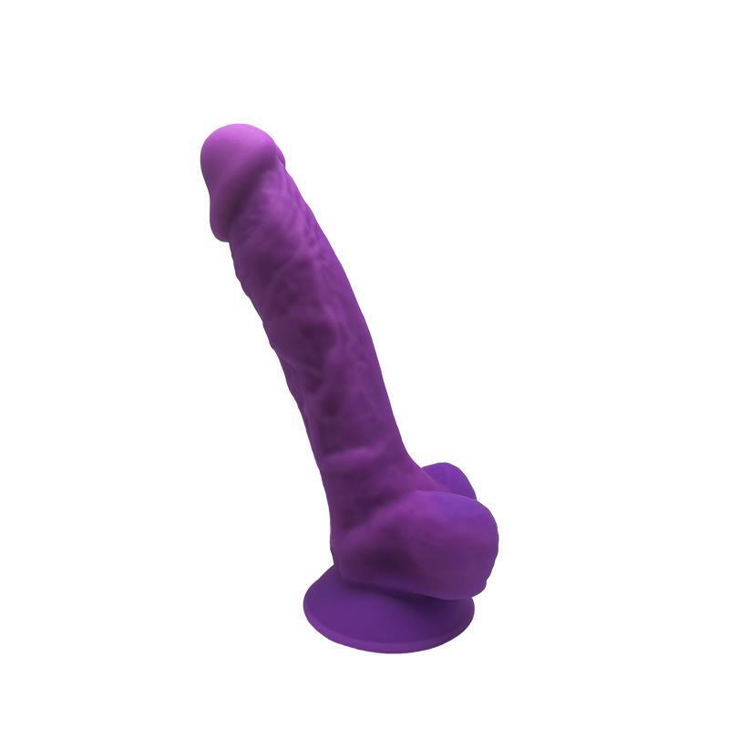 Silexd - Modelo 1 Pene Realistico Silicona Premium Silexpan Violeta 17.5 Cm
