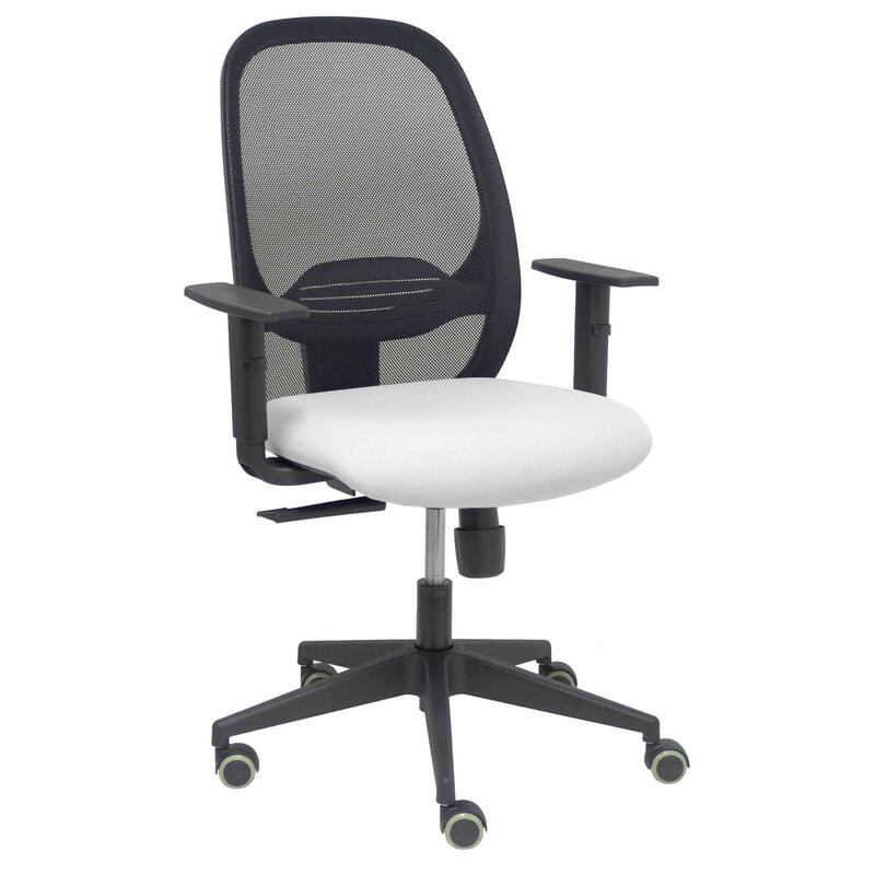 Silla Cilanco Negra Malla Negra Asiento Bali Blanc