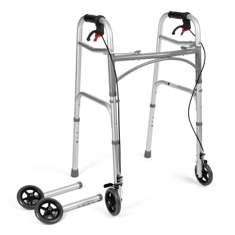 Silla De Ruedas De Cuatro Ruedas Con Frenos Timago Jmc-C 3223 Plata