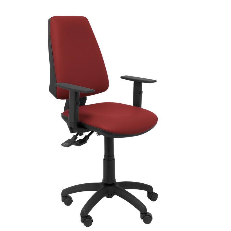 Silla Elche Sincro Similpiel Granate Con Brazo Re