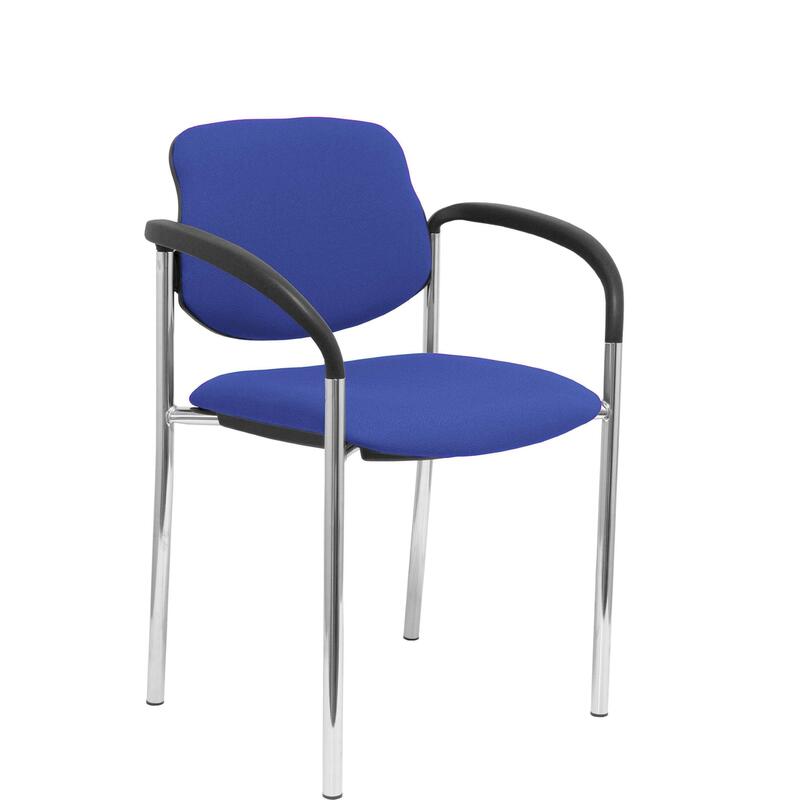 Silla Fija Villalgordo Bali Azul Chasis Cromo Con