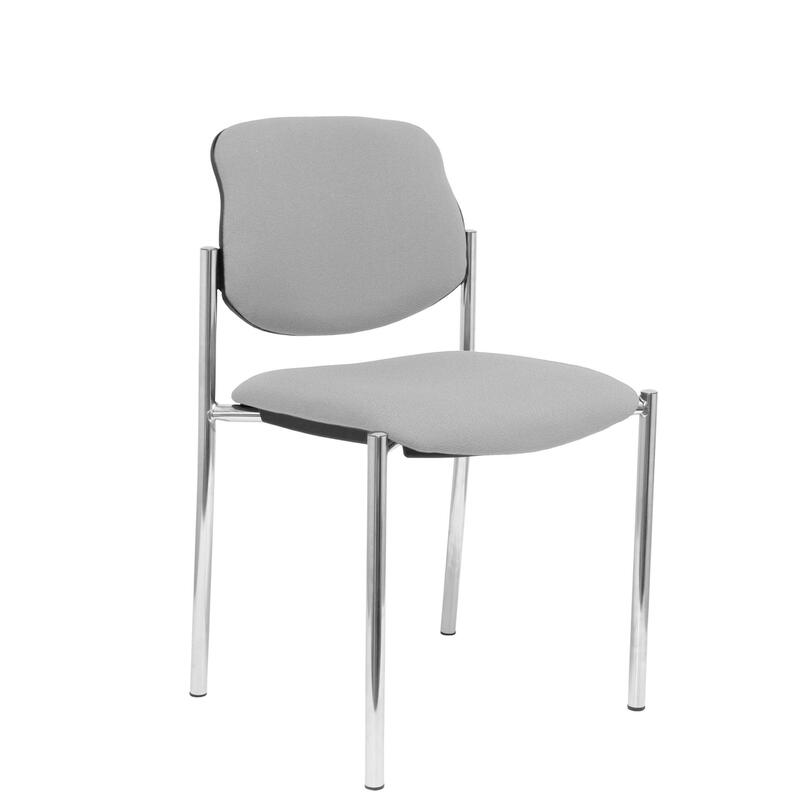 Silla Fija Villalgordo Bali Gris Chasis Cromo