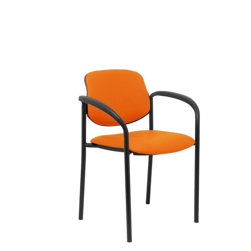 Silla Fija Villalgordo Similpiel Naranja Chasis N