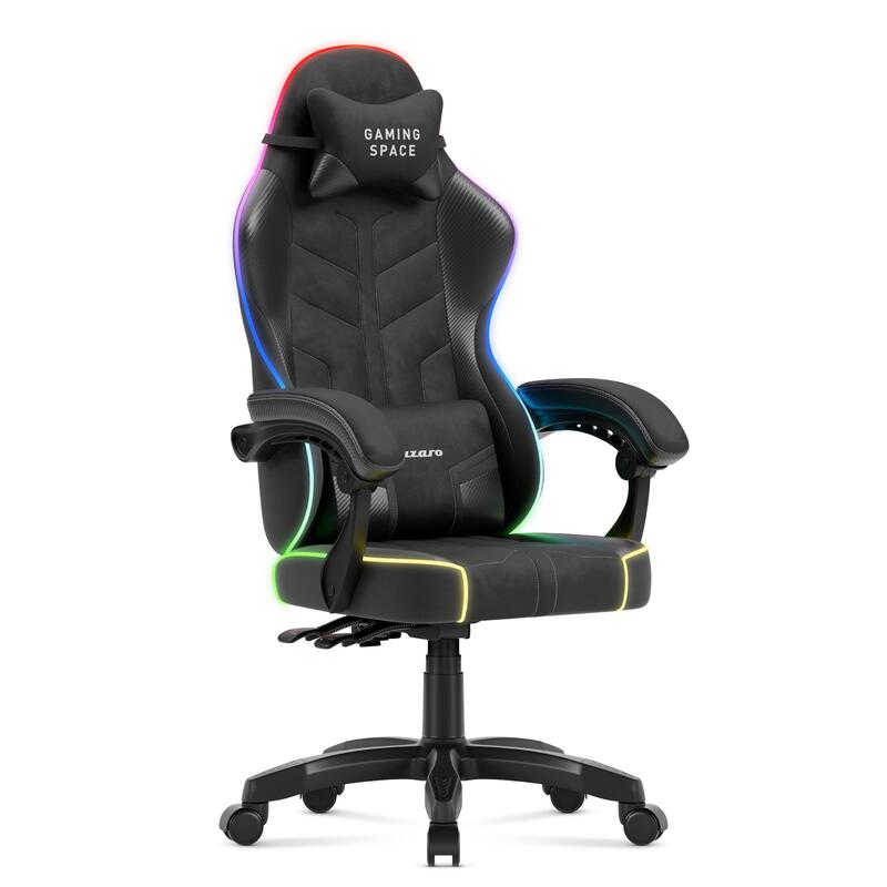 Silla Gaming Huzaro  Force 2,7, Capacidad De Carga De 140 Kg De Altura Ajustable Negro Rgb