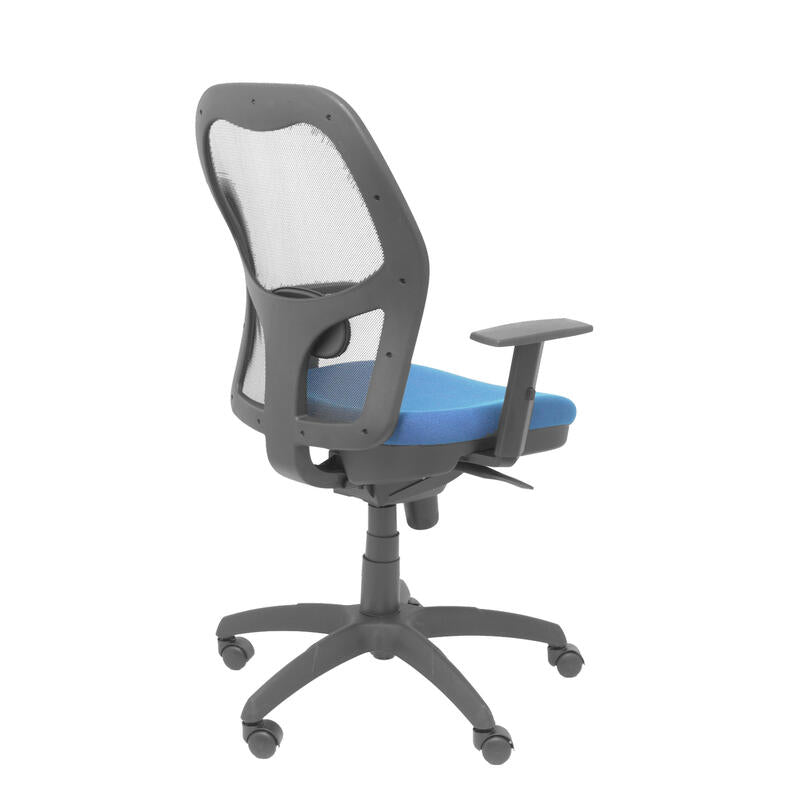 Silla Jorquera Malla Negra Asiento Bali Azul Mari