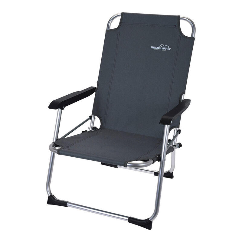 Silla Plegable De Aluminio Color Gris, 45x54x76cm