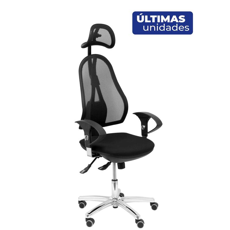 Silla Socuellamos Sincro Malla Negra Asiento Tela