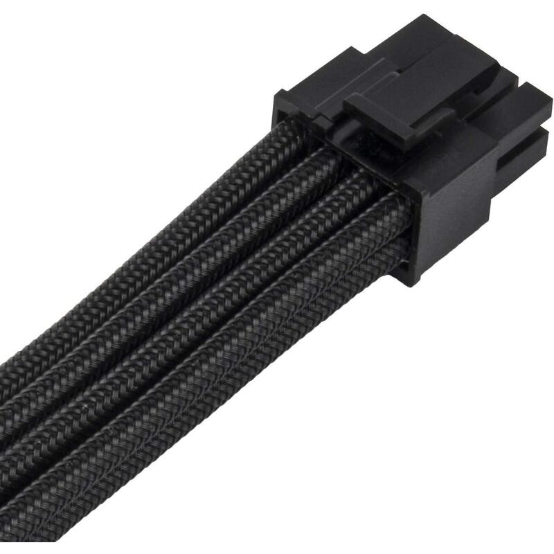 Silverstone Sst-Pp07e-Pcib - Cable Extensor Enfundado 25cm 8pines A Pci-E 6+2
