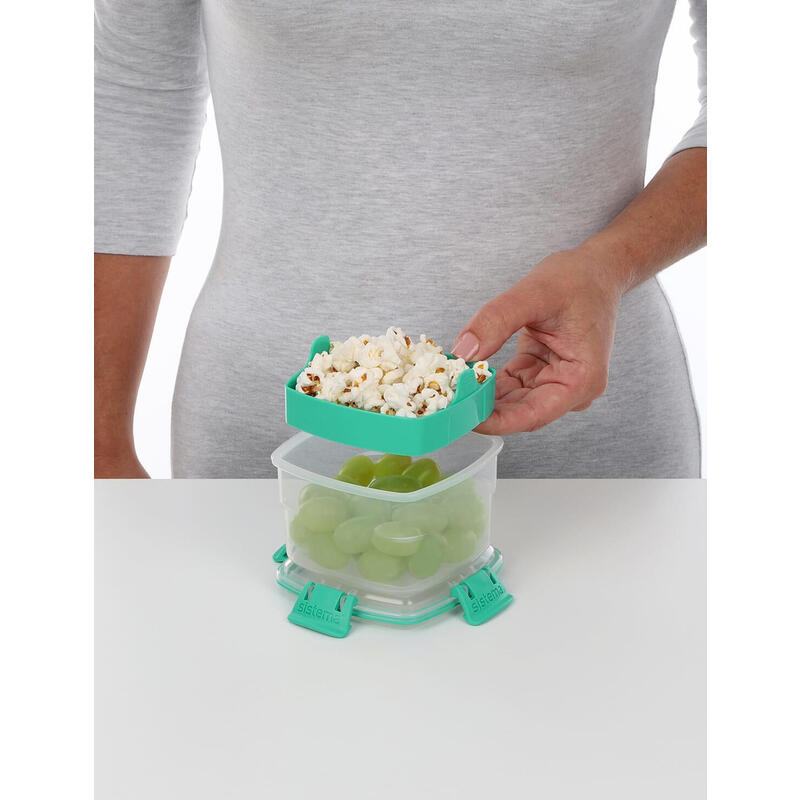 Simema Contenedor De Almacenamiento De Alimentos Snacks To Go 400 Ml Verde Menta