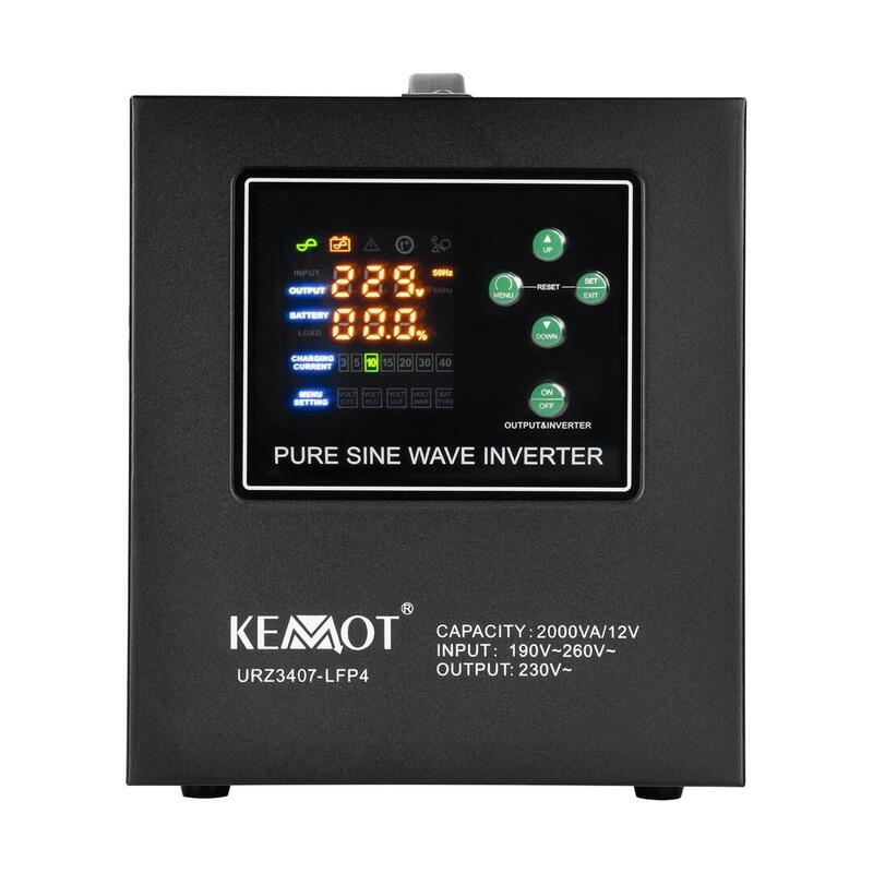 Sistema De Alimentación De Emergencia Kemot Prosinus-2000: Inversor Con Onda Sinusoidal Pura Y Función De Carga De 12 V, 230 V, 2000 Va/1200 W