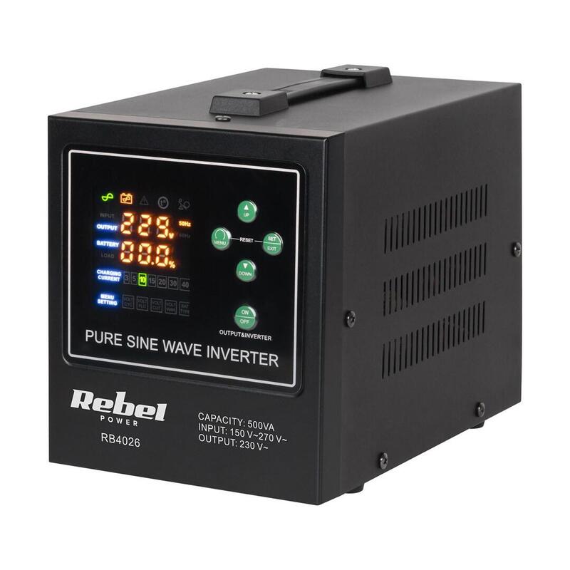 Sistema De Alimentación De Emergencia Rebel Power-500-Lfp4: Inversor Con Onda Sinusoidal Pura Y Función De Carga De 12 V, 230 V, 500 Va/300 W