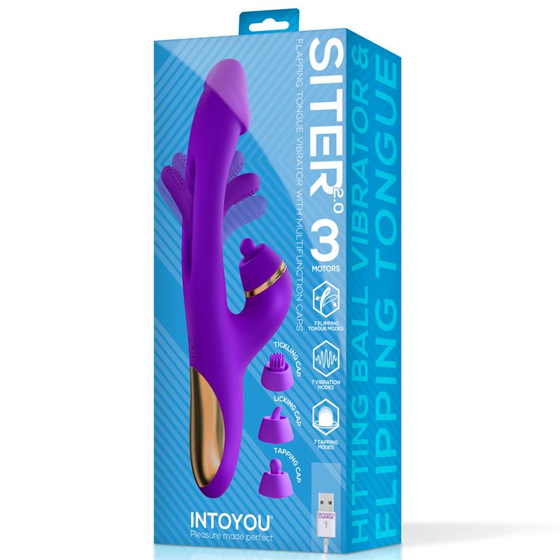 Vibrador Siter 2.0 Con Lengua Flapping, Golpeteo Y Cabezales Intercambiables