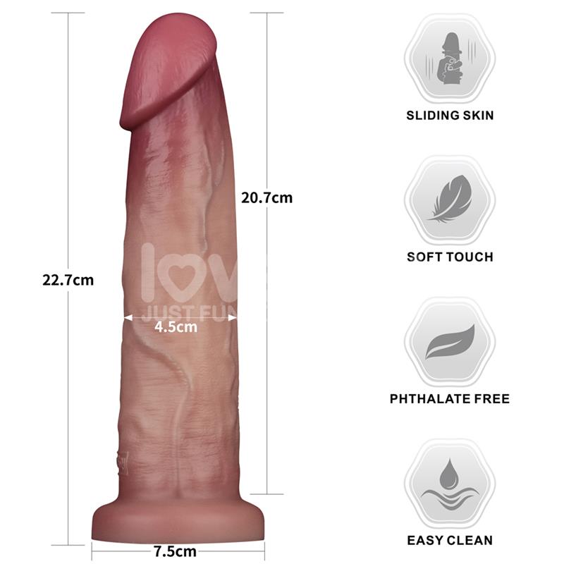 Sliding Pro Ii Dildo Piel Deslizante-Retractil Dual-Layer 9