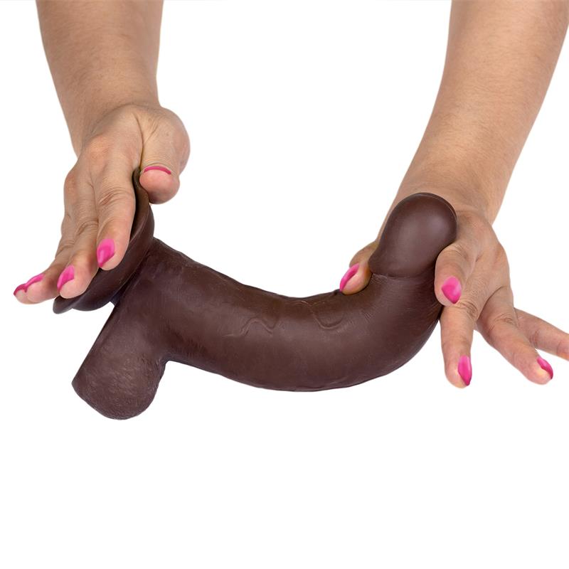 Slidy Dildo Realista Dual Layer Retráctil Y Orientable 8