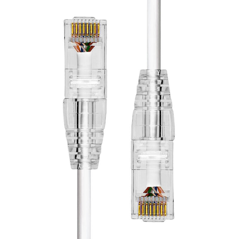 Slim Cat6a Utp Ethernet Cable  White 12.5m