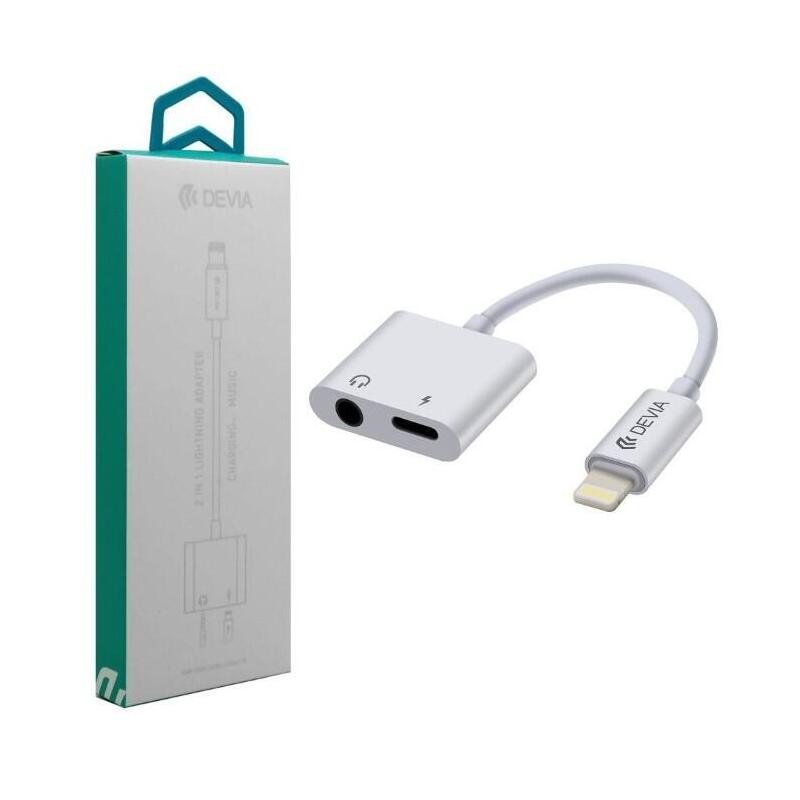 Smart 2 In 1 Lightning Adapter To 3.5 Mm Headphone Jack