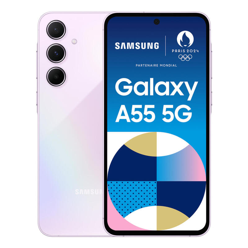 Smartphone Samsung Galaxy A55 5g Awesome Lilac 8+128gb 6.6" Amoled 120hz Full Hd